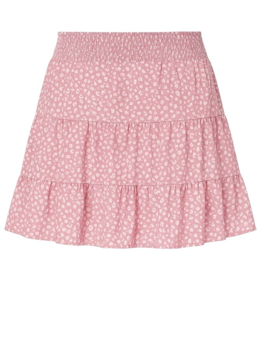 HOLLISTER Pink Floral Ultra High-Rise Tiered Mini Skirt - Size Large